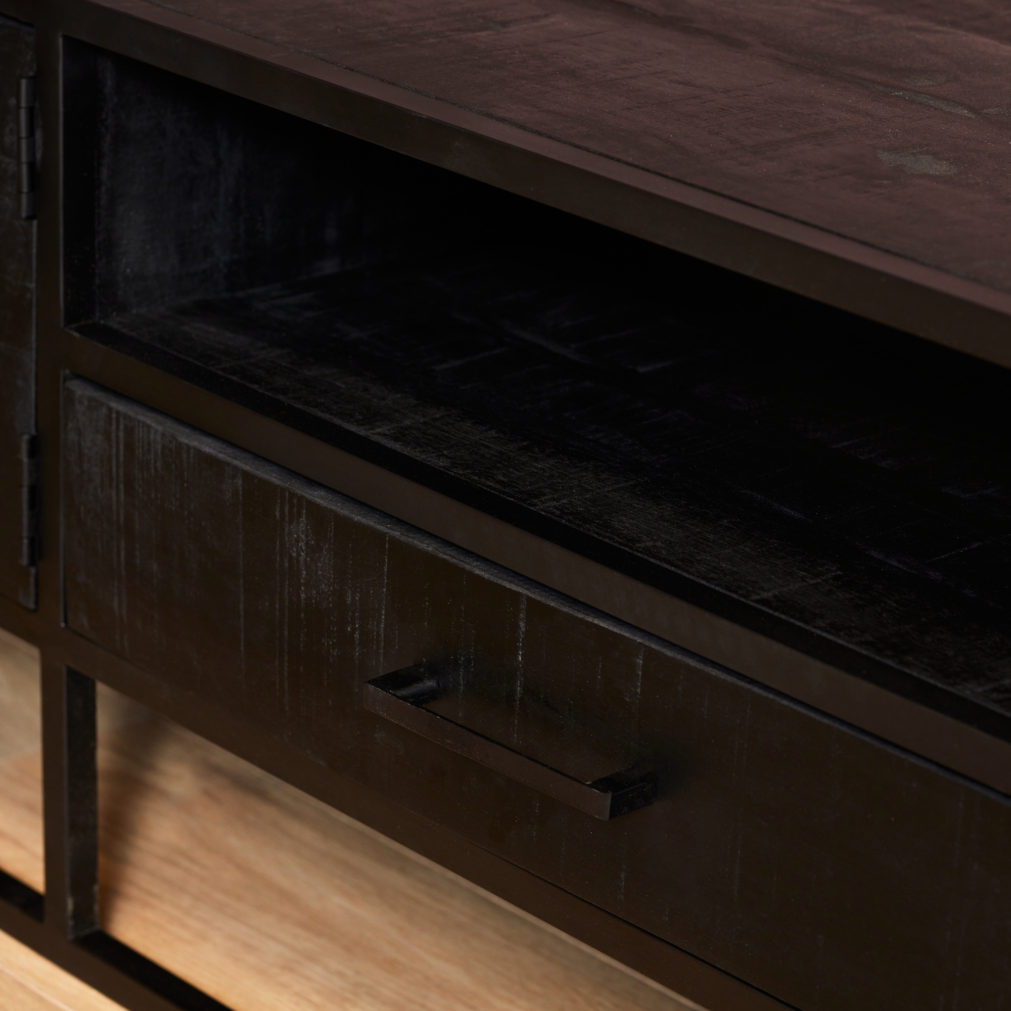 Starfurn - Tv meubel Denver - Zwart - 45x240x50 cm