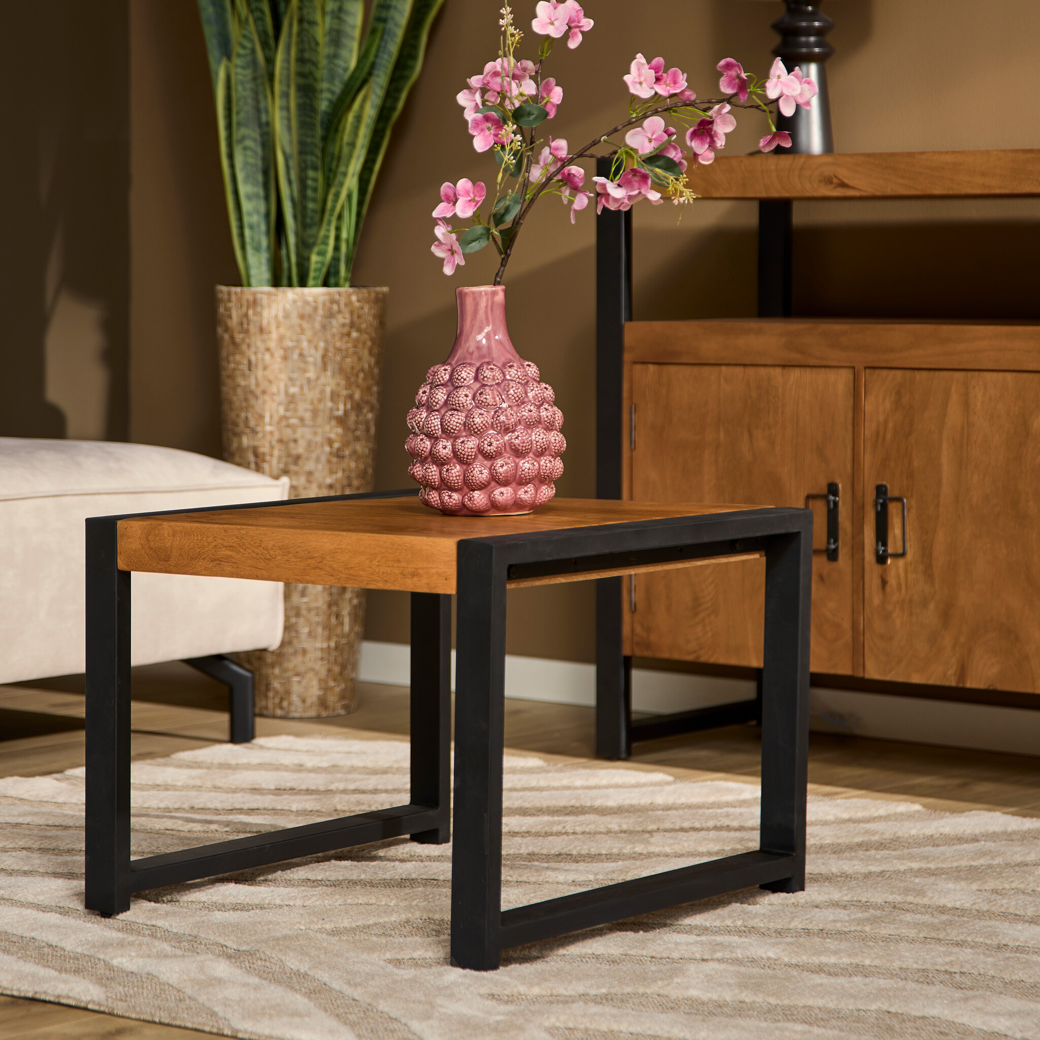 Starfurn - Bijzettafel Boaz - Bruin - 60x60x45 cm