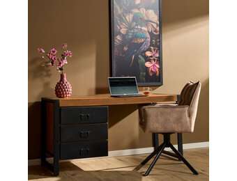 Starfurn - Bureau Boaz - Bruin - 58x145x74 cm