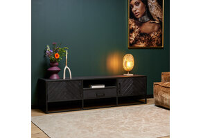 Starfurn - Tv meubel New York - Zwart - 45x180x50 cm