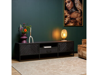 Starfurn - Tv meubel New York - Zwart - 45x180x50 cm