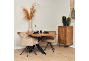 Starfurn - Boomstamtafel Boston - Bruin - 90x160x76 cm