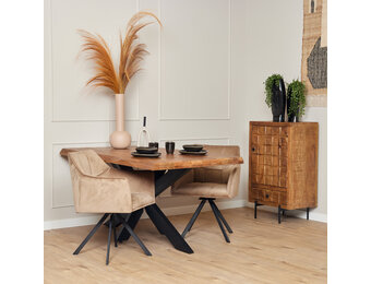 Starfurn - Boomstamtafel Boston - Bruin - 90x160x76 cm