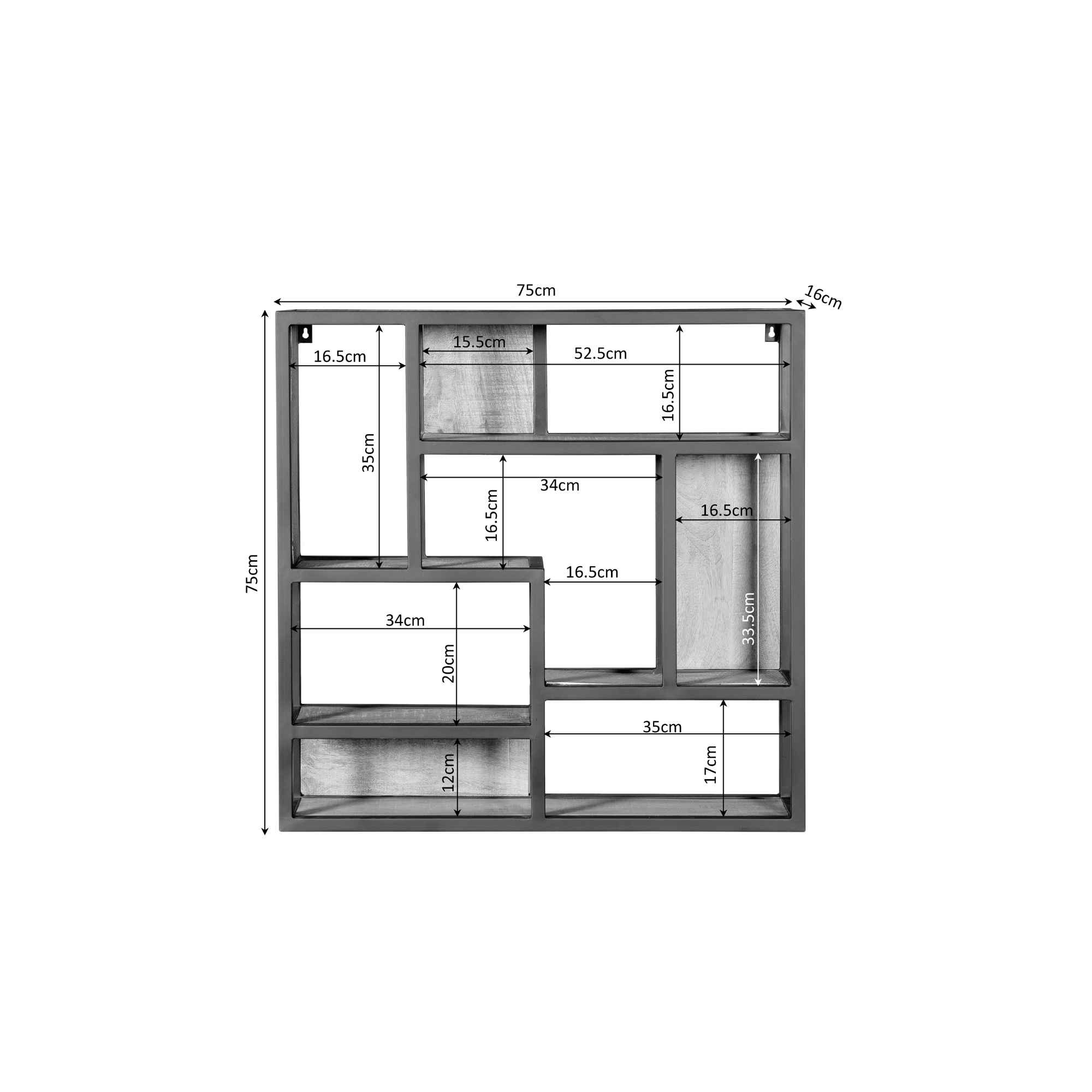 Starfurn - Wandrek Denver - Bruin - 80x80x16 cm