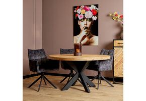 Starfurn - Eettafel Denver - Bruin - 110x110x76 cm