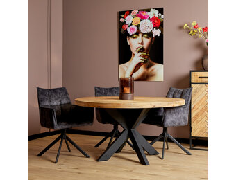 Starfurn - Eettafel Denver - Bruin - 110x110x76 cm