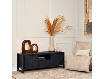 Starfurn - Tv meubel Boaz - Zwart - 45x150x55 cm