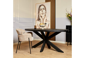 Starfurn - Eettafel Denver - Zwart - 90x160x76 cm