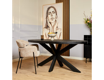 Starfurn - Eettafel Denver - Zwart - 90x160x76 cm