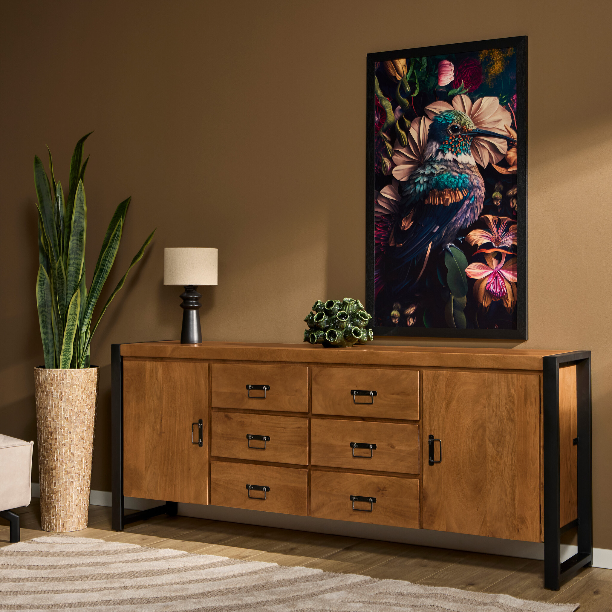 Starfurn - Dressoir Boaz - Bruin - 40x200x80 cm