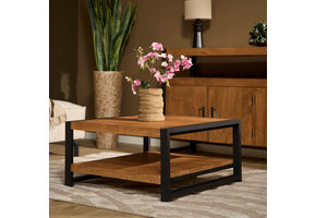 Starfurn - Salontafel Boaz - Bruin - 80x80x40 cm