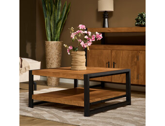 Starfurn - Salontafel Boaz - Bruin - 80x80x40 cm