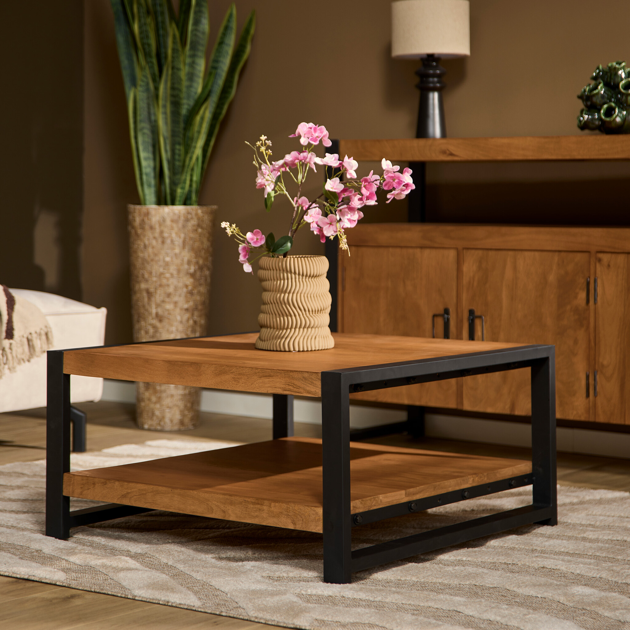 Starfurn - Salontafel Boaz - Bruin - 80x80x40 cm