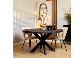 Starfurn - Eettafel Denver - Zwart - 150x150x76 cm