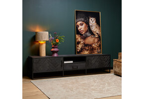 Starfurn - Tv meubel New York - Zwart - 45x210x50 cm