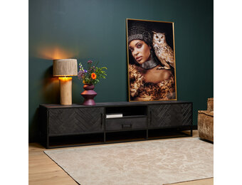 Starfurn - Tv meubel New York - Zwart - 45x210x50 cm