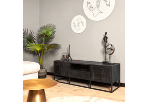 Starfurn - Tv meubel Denver - Zwart - 45x145x50 cm