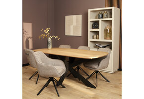 Starfurn - Eetkamerstoel Jens - Bruin - 62x60x85 cm