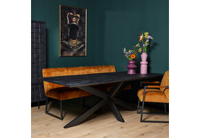 Starfurn - Eettafel New York - Zwart - 100x240x76 cm