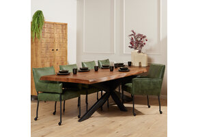 Starfurn - Boomstamtafel Boston - Bruin - 100x300x76 cm