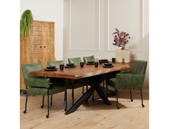 Starfurn - Boomstamtafel Boston - Bruin - 100x300x76 cm