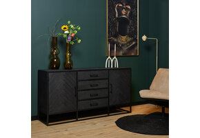 Starfurn - Dressoir New York - Zwart - 45x165x85 cm