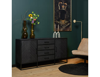 Starfurn - Dressoir New York - Zwart - 45x165x85 cm