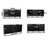 Starfurn - Dressoir New York - Zwart - 45x165x85 cm