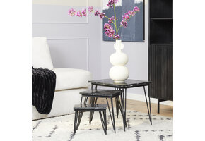 Starfurn - Salontafel Jala - Zwart - 40x50x45 cm