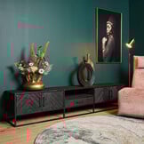 Starfurn - Tv meubel New York - Zwart - 45x240x50 cm