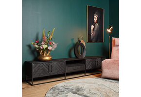 Starfurn - Tv meubel New York - Zwart - 45x240x50 cm