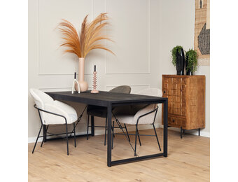 Starfurn - Eettafel Boaz - Zwart - 90x180x76 cm