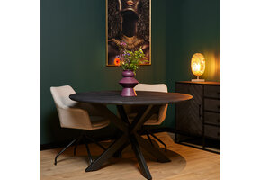 Starfurn - Eettafel New York - Zwart - 120x120x76 cm