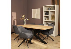 Starfurn - Eetkamerstoel Jens - Grijs - 62x60x85 cm