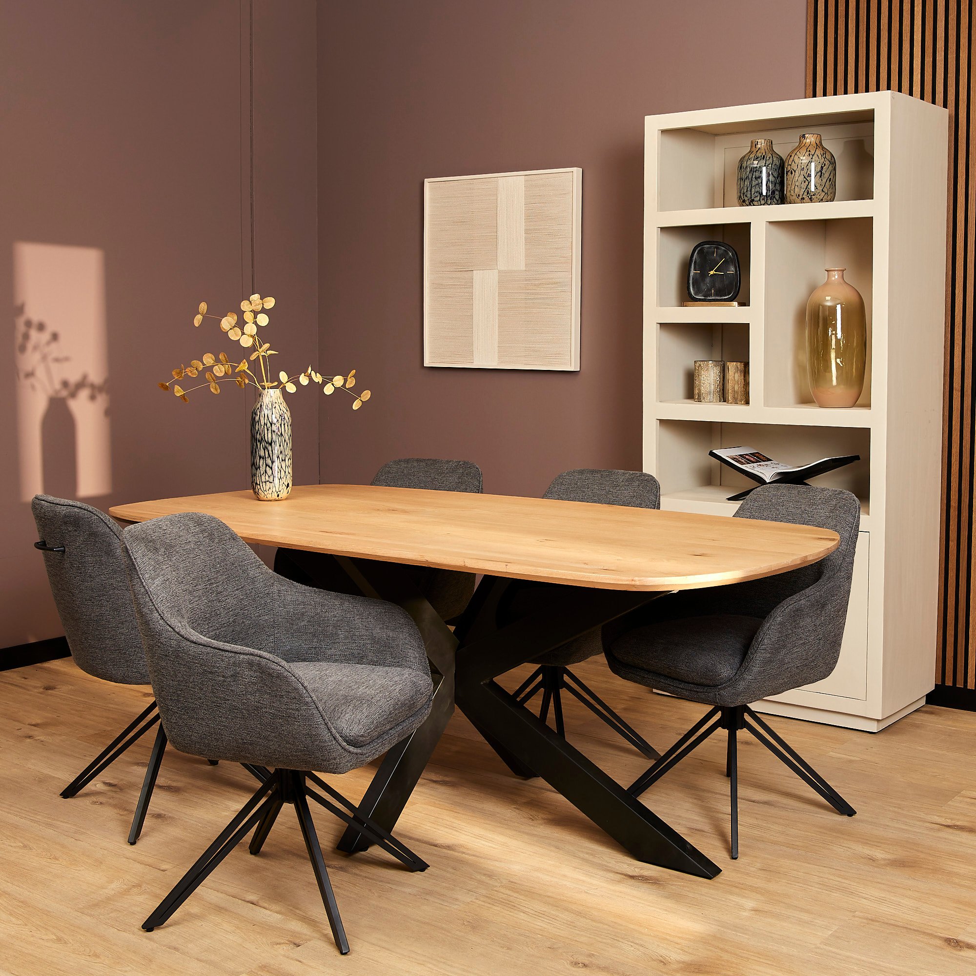 Starfurn - Eetkamerstoel Jens - Grijs - 62x60x85 cm