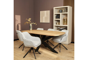 Starfurn - Eetkamerstoel Jens - Grijs - 62x60x85 cm