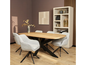 Starfurn - Eetkamerstoel Jens - Grijs - 62x60x85 cm