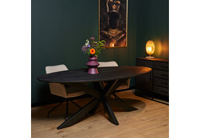 Starfurn - Eettafel New York - Zwart - 110x240x76 cm