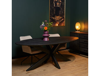 Starfurn - Eettafel New York - Zwart - 110x240x76 cm