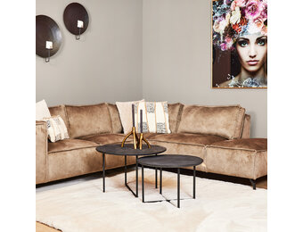 Starfurn - Salontafel Arlington - Zwart - 70x70x40 cm