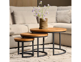 Starfurn - Salontafel Denver - Bruin - 70x70x45 cm