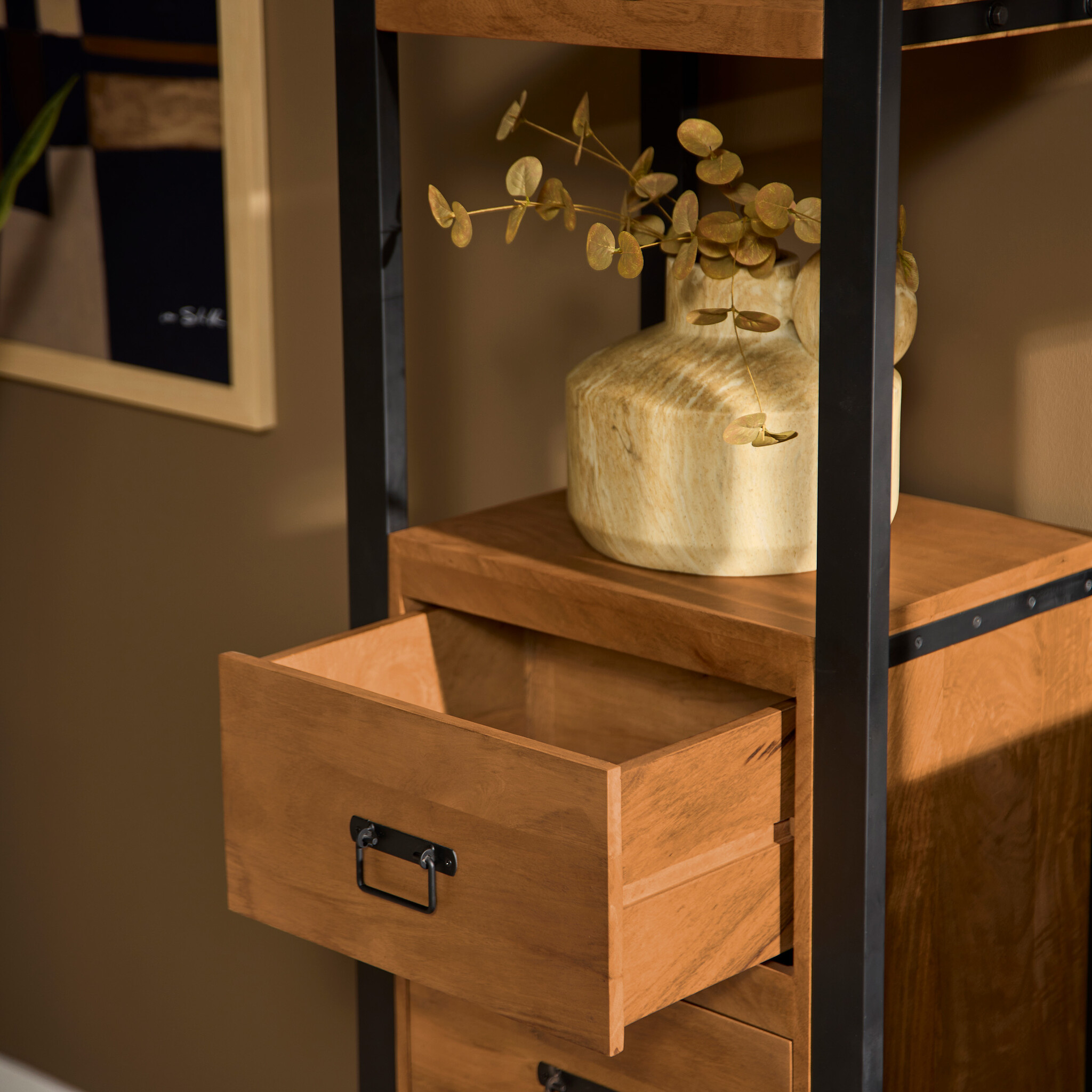 Starfurn - Boekenkast Boaz - Bruin - 40x55x200 cm