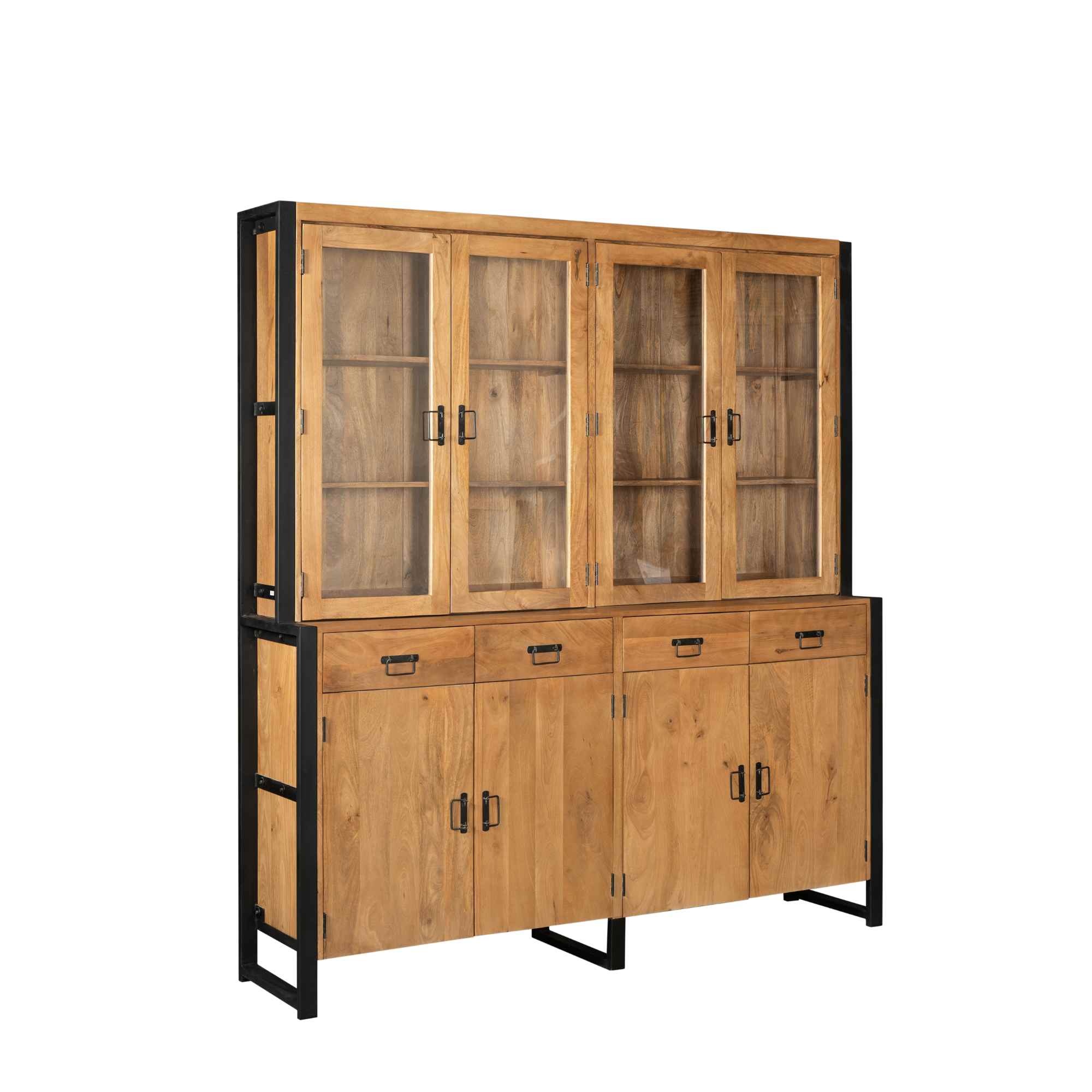 Starfurn - Vitrinekast Boaz - Bruin - 45x200x220 cm