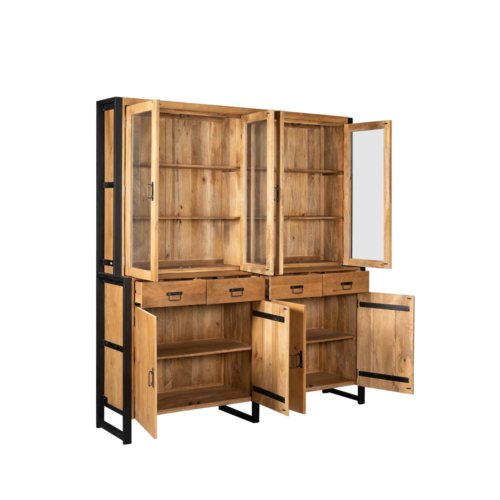 Starfurn - Vitrinekast Boaz - Bruin - 45x200x220 cm