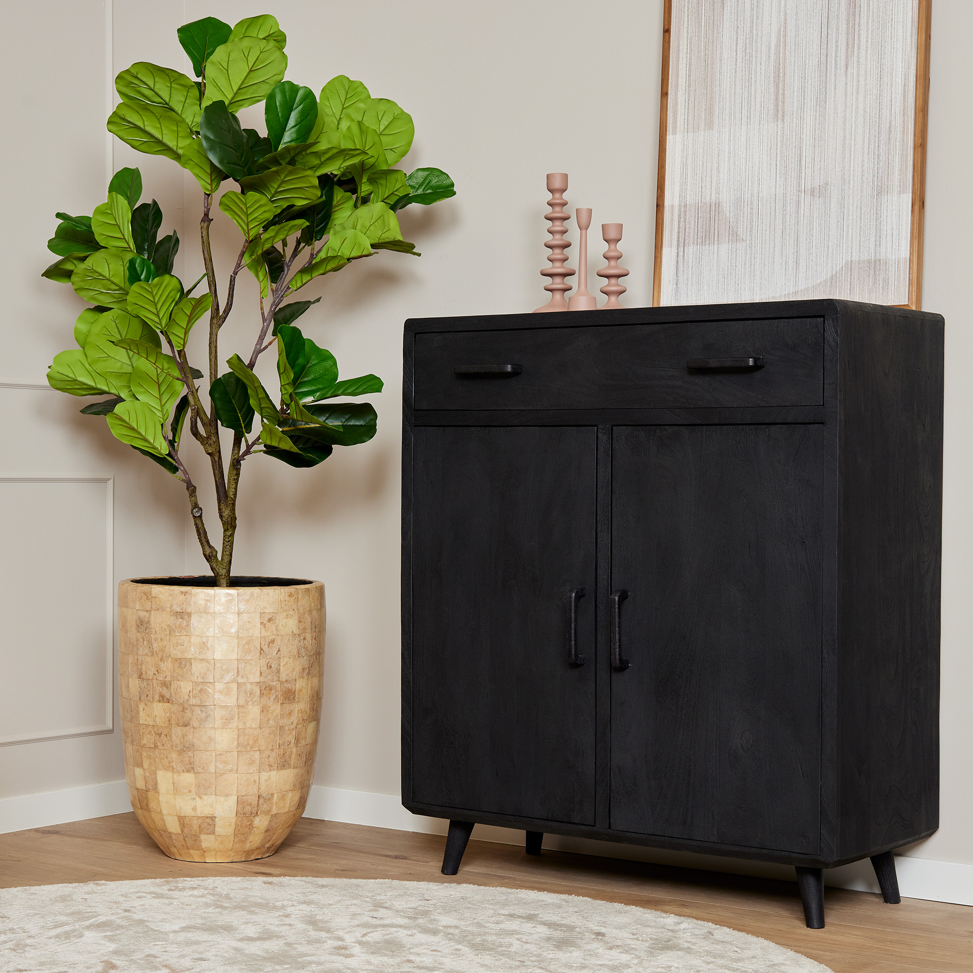 Starfurn - Kabinet Omaha - Zwart - 45x100x55 cm