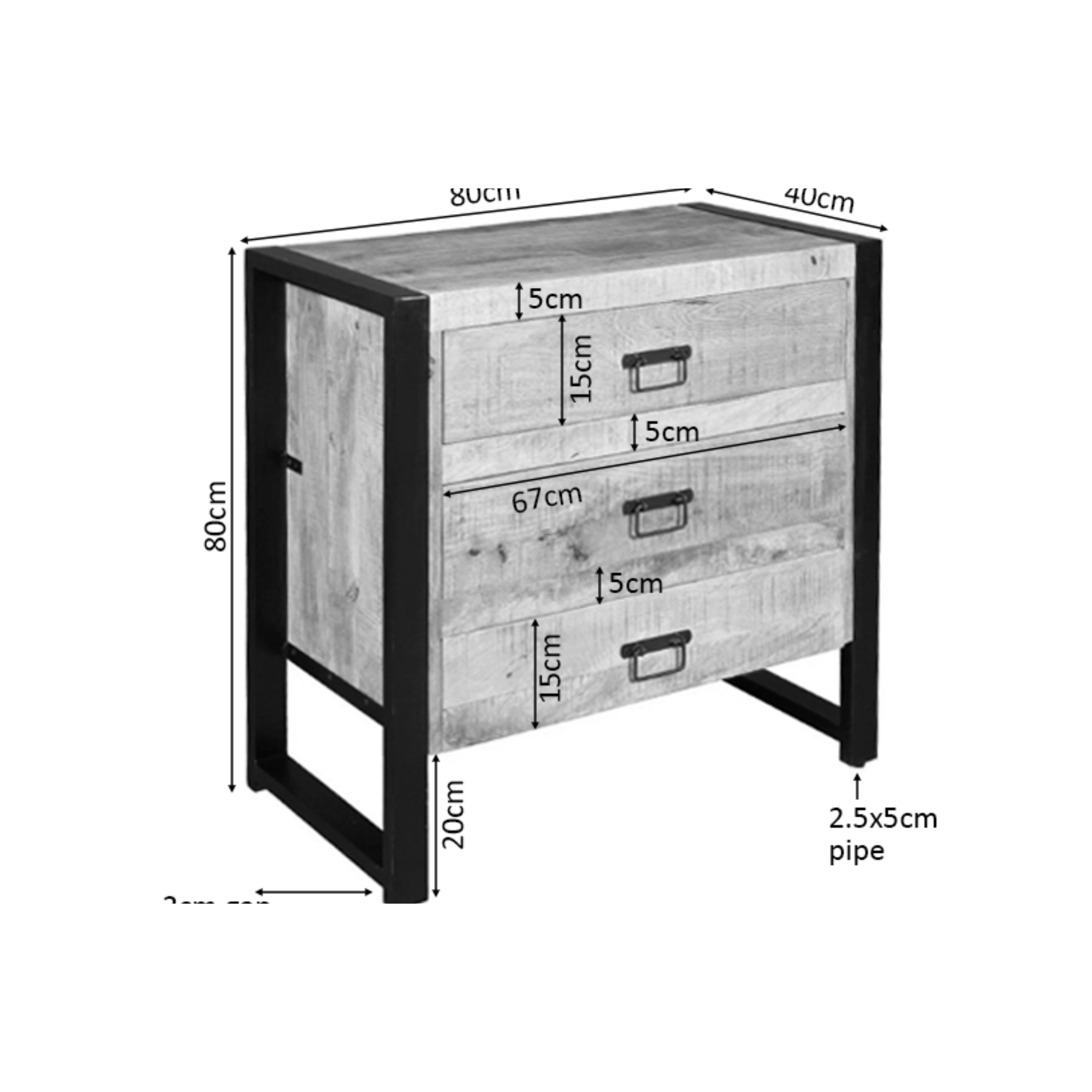 Starfurn - Ladenkast Boaz - Bruin - 40x80x80 cm