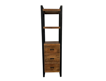 Starfurn - Boekenkast Fin - Bruin - 40x55x200 cm