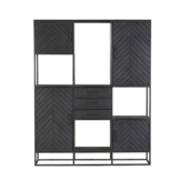 Starfurn - Vakkenkast New York - Zwart - 45x160x200 cm