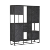 Starfurn - Vakkenkast New York - Zwart - 45x160x200 cm