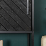 Starfurn - Vakkenkast New York - Zwart - 45x160x200 cm